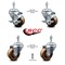 Service Caster 3 Inch High Temp Phenolic Wheel Swivel 3/8 Inch Threaded Stem Caster Brake, 2PK SCC-TS20S314-PHSHT-381615-2-TLB-2 - alternate 5